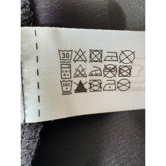 ZARA Black Satin Button Up Long Sleeve Blouse Top Womens Size L Work Minimalist - Picture 8 of 11